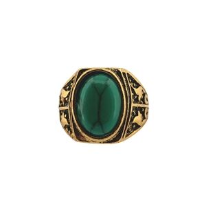 Oval Turquoise Gold Ring, size 11 360